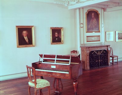 View of a Room with a Grand Piano Belonging to Ludwig van Beethoven (1770-1827) by German School